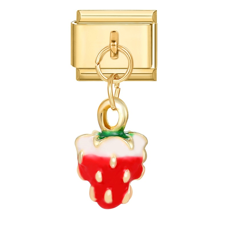 YWXH-85-Gold bottom pendant-strawberry