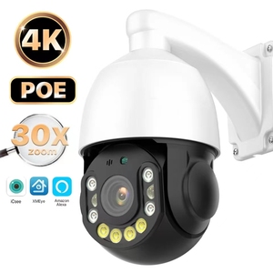 8MP 4K PTZ กล้องเลเซอร์ติดตามอัตโนมัติสีเต็มรูปแบบ H.265 20X ออปติคอล360 ° เสียง POE PTZ IP ความเร็ว Doom icsee - Product Image 2