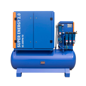 7.5kw 11KW 15KW罐装螺杆式空气压缩机，带储气罐和干燥器