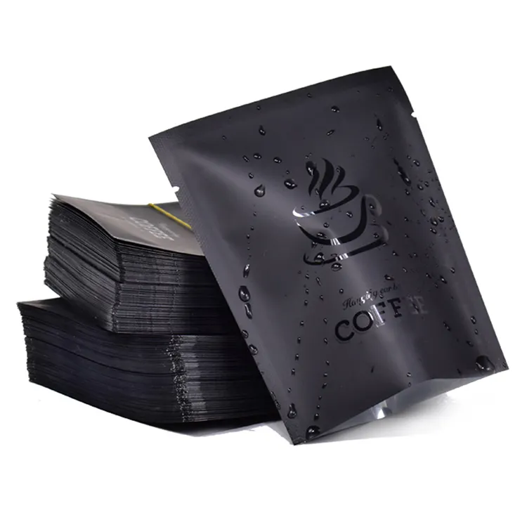 Bolsa de embalaje de avena en polvo para té y café con logotipo impreso personalizado, 3 bolsitas con sello lateral