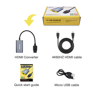 适用于任天堂64 N64 SNES SFC NGC S-视频/复合至HDMI转换器的HDMI线倍增器适配器HDMI