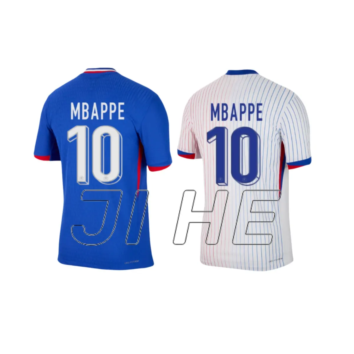 2024 französische Fanversion Fußballtrikot 10# Mbappé Fußballuniform individuelle Fußballtrikot