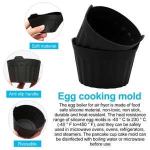 Cấp thực phẩm Silicone trứng săn trộm cup không dính nồi chiên không khí cup Silicone khuôn bánh cho lò vi sóng hoặc Stovetop trứng săn trộm - Product Image 2