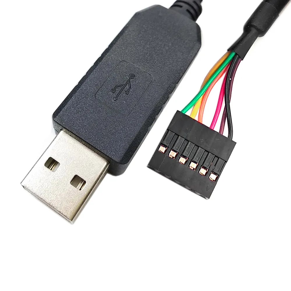 FTDI USB vers TTL 3.3V 6P pour Beaglebone Black Debug AM335x Cortex-A8 BB câble de programme noir Cfg cordon TTL-232R-3V3