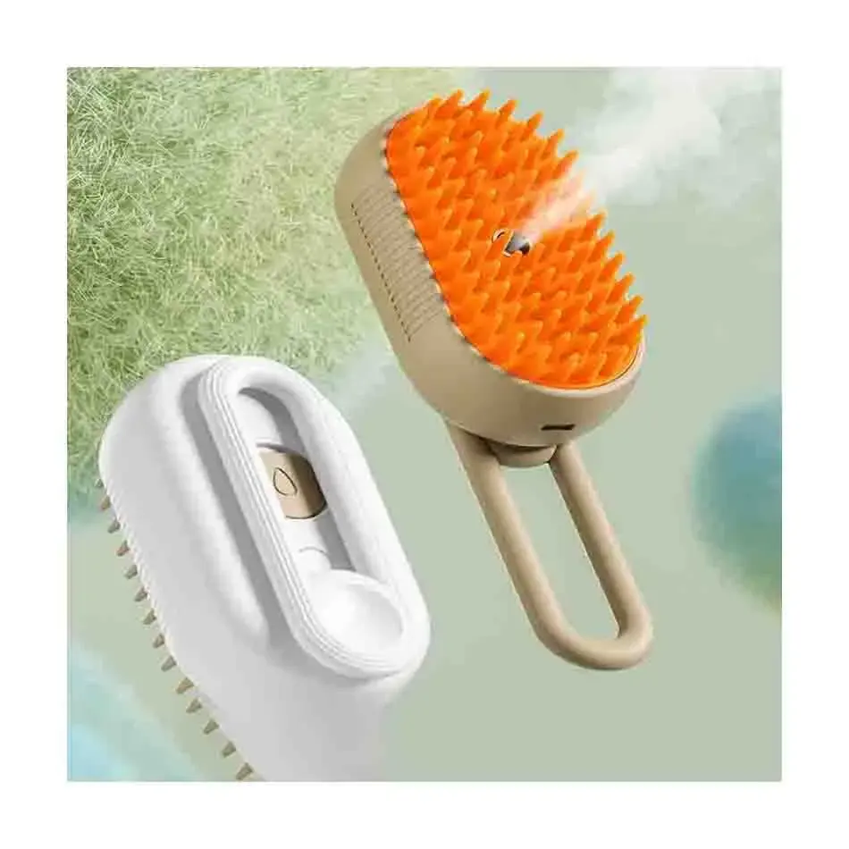 TTT Pet Care Product Plastic Rechargeable Portable Pet Hair Removal Combs Cat Automatically Grooming Steam Brush for Pet