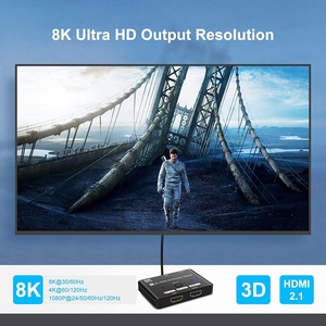Interruptor bidireccional de 8K HDMI, 2 entradas, 1 salida y 1 entrada, 2 salidas, Compatible con Firestick, Xbox, PS4, Roku, HDTV y más