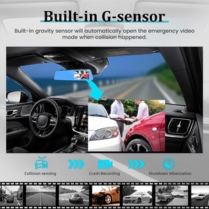 4.5 Inch 1080P IPS Touch Screen Rear View Mirror Camera <strong>with</strong> Loop Recording 150 Wide Angel and Night Vision Parking Assistance - Product Image 3