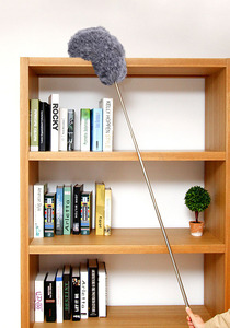 Dài xử lý Khăn lau bụi để làm sạch Quạt trần uốn cong Đầu sợi nhỏ lông Khăn lau bụi mở rộng Khăn lau bụi - Product Image 3