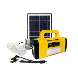 3 ampuller ile komple taşınabilir Solar aydınlatma sistemi kiti USB MP3 MF radyo güneş enerjisi acil durum ışıkları 10 in 1 şarj kablosu - Product Image 1