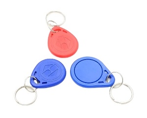 Aismartlink EM4100 ID Card portachiavi di controllo di accesso RFID Card rosso e blu - Product Image 2
