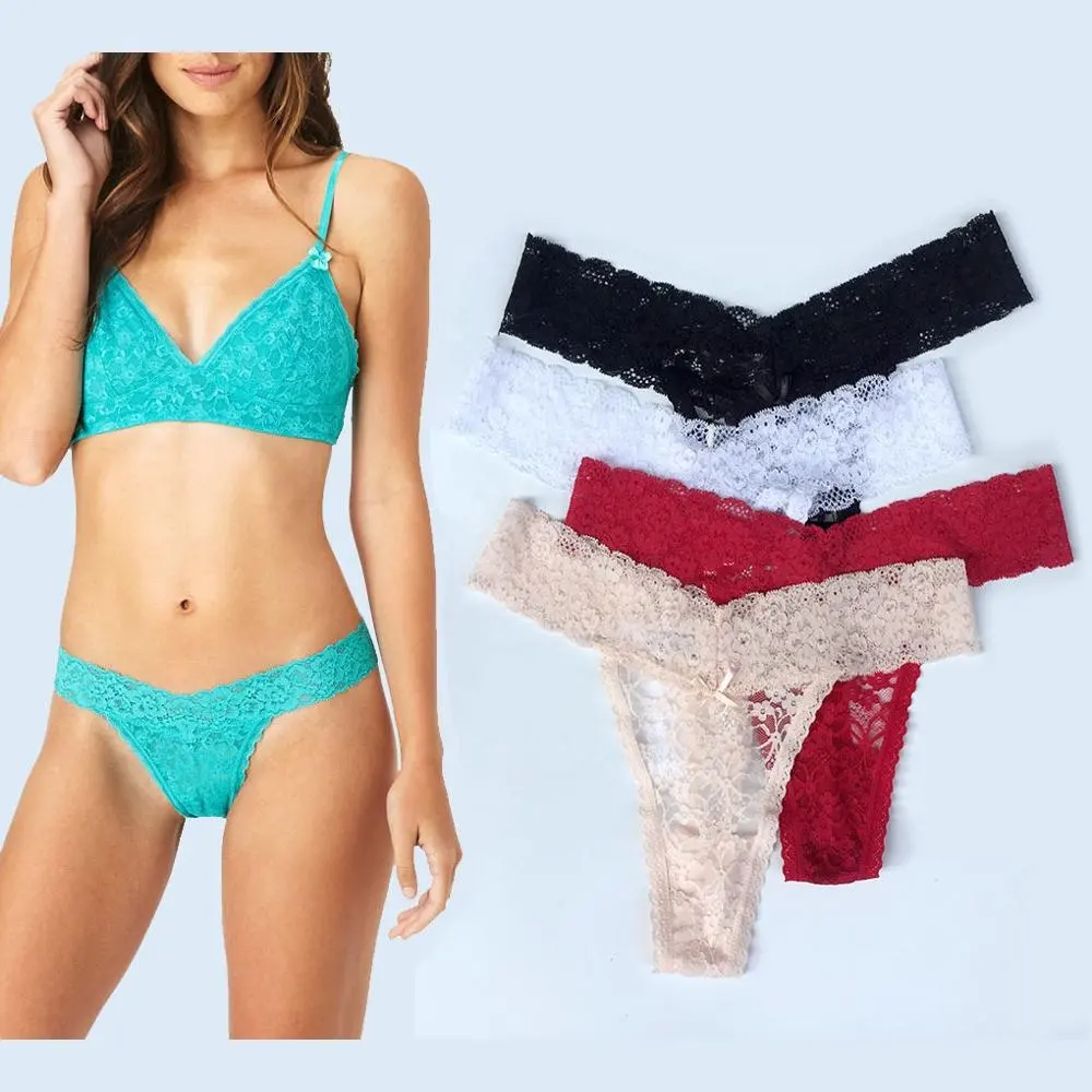 Commercio all'ingrosso del Regalo Delle Donne pieno bella delle Donne del merletto Sexy Perizoma lingerie G-String Biancheria Intima Dei Riassunti Delle Mutandine Delle Signore Mutandine T-back