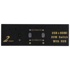 VCOM 2 in <strong>1</strong> Out HDMI <strong>KVM</strong> Switcher Hotkey Ir Remote Control Dual Computer to Monitor 4K Keyboard USB <strong>Switch</strong>