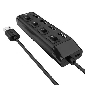 DM โปรโมชั่น 4 พอร์ต usb 2.0 hub พร้อมสวิทช์สำหรับพอร์ตเดียว CHB005 - Product Image 2