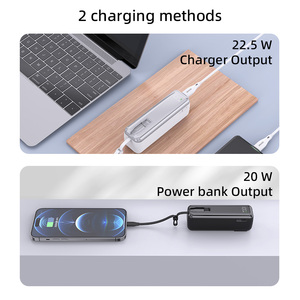 Miglior caricatore da parete power bank in 2024 PD22.5W tipo c ingresso di uscita portatile power bank cargador portatil caricatore da parete con presa AC