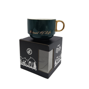 <strong>Custom</strong> Logo Coffee Mug Boxes Corrugated <strong>Display</strong> Paper Packaging <strong>with</strong> <strong>Window</strong> Glass Bottle Package <strong>Box</strong> - Product Image 3