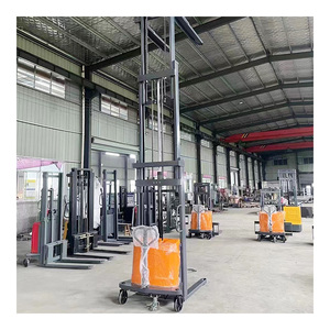中国ブランドの安い電気スタッカー1トン-3トンの立っていると立っているプラットフォーム電池式フォークリフト - Product Image 2