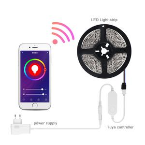 Контроллер для светодиодной ленты DC/4PIN RGB, 12 В SMD 2835 5050 RGB Tuya WIFI, беспроводной дистанционный неоновый переключатель управления светодиодным освещением - Product Image 4