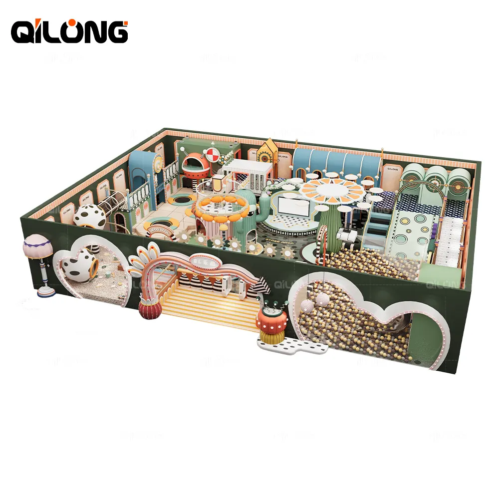 QiLong Crianças Indoor Entretenimento Família Playground Equipamentos Fábrica