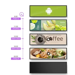 LuxGaze Ultra Wide Bar LCD-Panel-Bildschirm Stretched Smart Shelf Supermarkt Werbung mit CMS-Software oder Android - Product Image 4