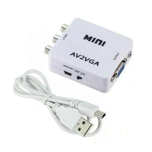 1080P Mini AV to <strong>VGA</strong> to AV RCA Converter With 3.5mm Audio AV2VGA VGA2AV CVBS Adapter for PC to HD TV Convert NTSC PAL SXGA - Product Image 5
