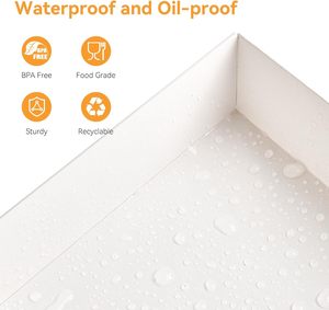 Şeffaf PET plastik kapaklı kaplanmış kağıt kek kutuları cheesekek tatlı ambalaj kutusu - Product Image 3