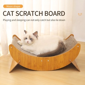 カーブドムーンスプライシング猫引っかき段ボールペット猫爪研削盤