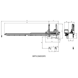 BRTV13WDS5P0/F0 Servomanipulador de 5 ejes Automático de aluminio de alta resistencia Brazos simples y dobles Robots lineales de servo de cinco ejes - Product Image 2