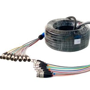 Cable de señal XLR Multi-Core de 8 vías para rendimiento de iluminación de escenario Chaqueta de PVC Caja de interfaz de audio de mezcla de sonido para altavoces - Product Image 3