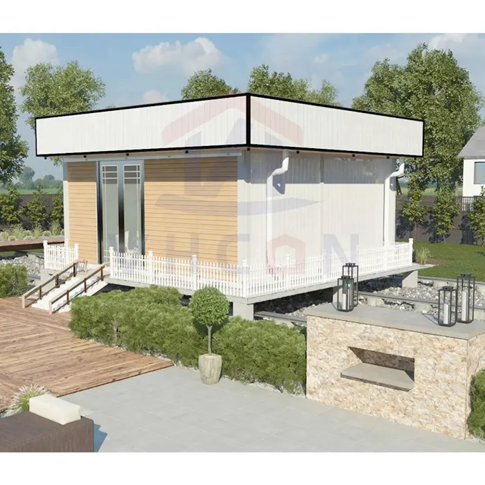 Moradia de luxo casa modular de aço claro para escritório