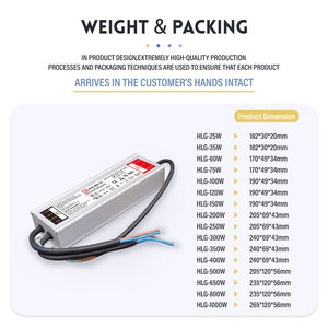 最高のMwish Hlg-35-24 35W 24V1.5A屋外セキュリティシステムでの効率Ip67スイッチング電源LEDライトドライバー - Product Image 3