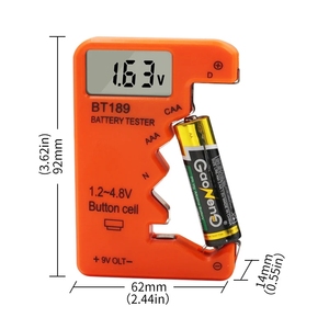 เครื่องทดสอบแบตเตอรี่ดิจิตอลขนาด AA/AAA/9V/1.5V เครื่องมือวินิจฉัยเครื่องทดสอบความจุของแบตเตอรี่2024 BT189 - Product Image 6