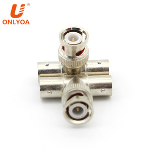 <strong>BNC</strong> T Type Three-way Monitoring Video Connector <strong>BNC</strong> <strong>Adapter</strong> Q9 Connector Male to Double Female Connector - Product Image 5