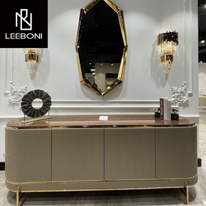 Thiết kế sang trọng chất lượng đồ nội thất nhà khung thép không gỉ đá cẩm thạch Top bàn ăn đặt - Product Image 5