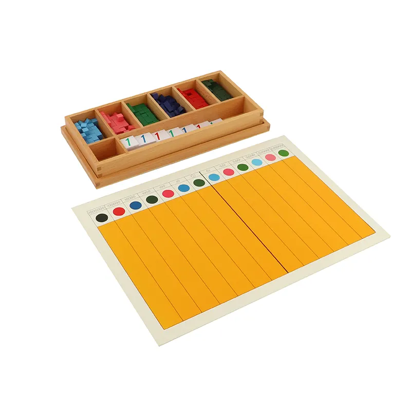 MA154 Montessori niños juguete fracción Decimal Material de matemáticas material de madera juguetes de madera didácticos y educativos para niños bebé montessori