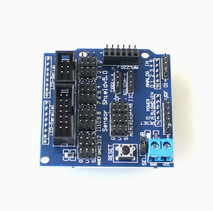 Çocuk elektronik oyuncak parçası V5.0 elektronik yapı taşı mavi V5 genişletme kartı sensör kalkanı akıllı yapı taşları