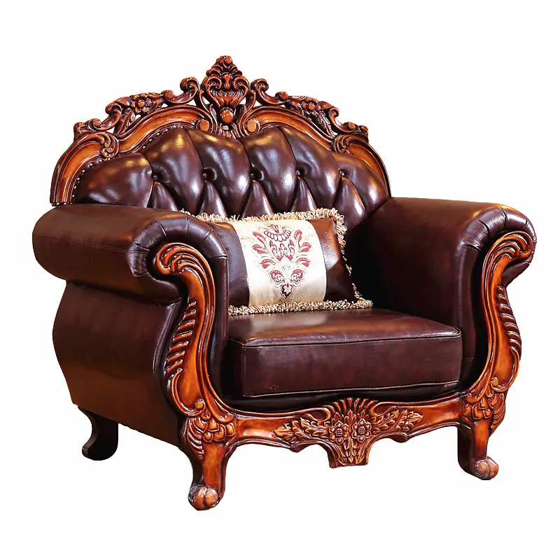 Tianshan — ensemble de meubles de salon en cuir antique, européen, d'usine