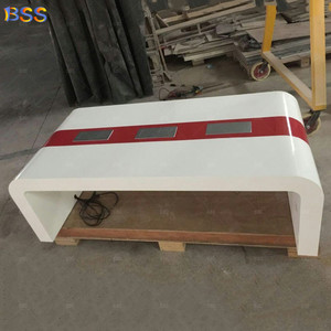 Văn Phòng Thương mại bằng đá cẩm thạch sạc bàn tùy chỉnh rắn bề mặt điện thanh bảng corian văn phòng băng ghế dự bị bàn bàn với ổ cắm điện - Product Image 1