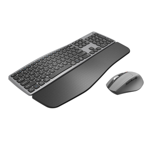 Teclado ergonómico para ordenador portátil y PC, juego de ratón inalámbrico con reposamuñecas - Product Image 3