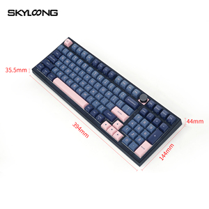 Precio de fábrica Skyloong 98 teclas 3 modos Inalámbrico Conexión rápida Gateron interruptores mecánicos PBT keycaps keybaords para Gamer - Product Image 3