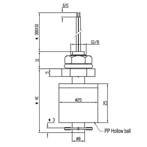 MR1041-PP-2A1B de almacenamiento de agua Sensor de nivel de líquido interruptor magnético de flotador para Micro/Mini dispensador de agua de Sensor - Product Image 5