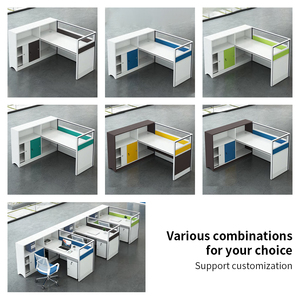 Modern Cubicle 4 Person Office <strong>Computer</strong> <strong>Tables</strong> Furniture Desk Pc Partition Workstation