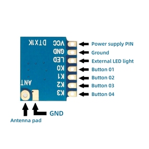 Módulo transmisor codificado de 4 vías 315/433Mhz Placa transmisora de control remoto inalámbrico DTX1K - Product Image 3