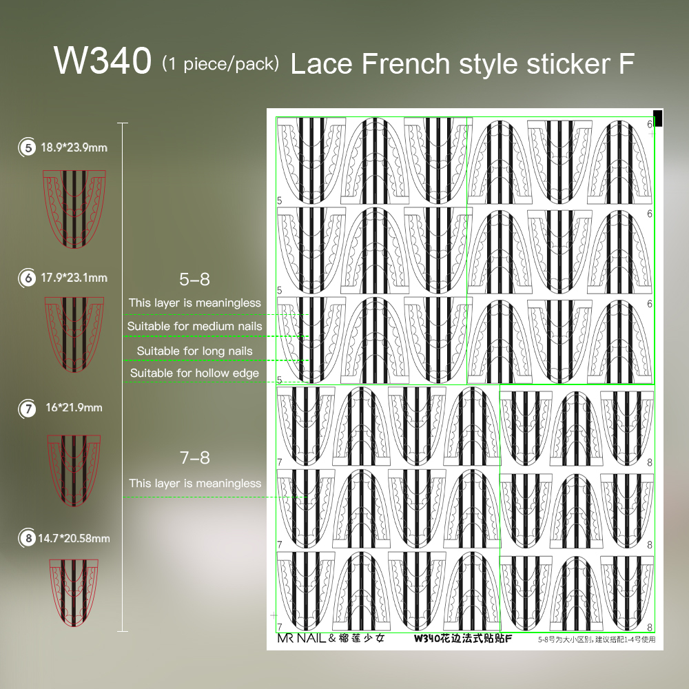 Adesivo francese in pizzo W340 f