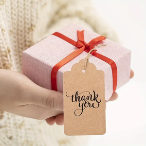 Chất Lượng Cao Trống Kraft Thẻ Quà Tặng Với Twine Thẻ Giấy Cho Đám Cưới Giáng Sinh Sinh Nhật Lễ Tạ Ơn Đảng Ủng Hộ DIY Thủ Công Mỹ Nghệ - Product Image 6