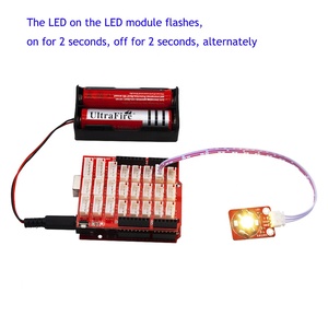 DIYmall keyes tuğla 3W LED modülü (Pad delik) sıcak beyaz LED ile 2.54mm Anti-ters fiş beyaz Terminal arduino için - Product Image 4