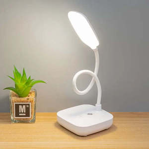 Modern Creativity Rechargeable 3 Color Gooseneck <strong>Hose</strong> Learning Lamp Desk Reading Lamp Study Rechargeable LED Table Lamp - Product Image 6