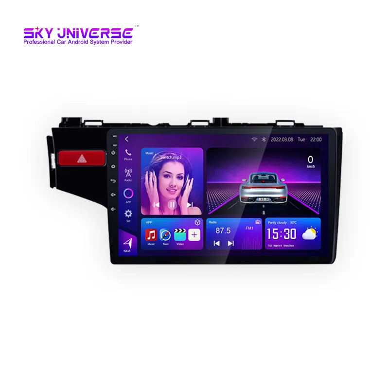 Kit multimídia para carro, para honda fit jazz 2 din android 11 player multimídia navegação gps rádio automotivo 2014-2018