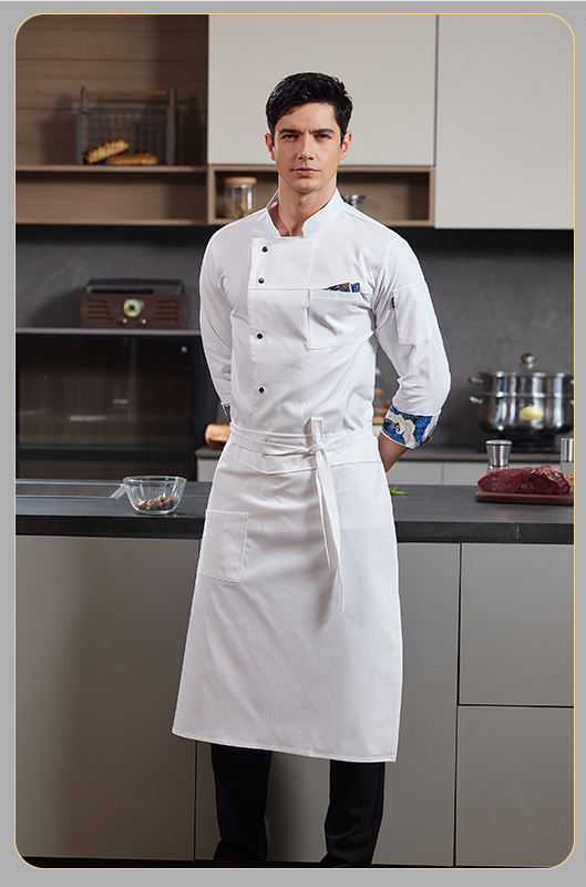 White Coat With Half Apron