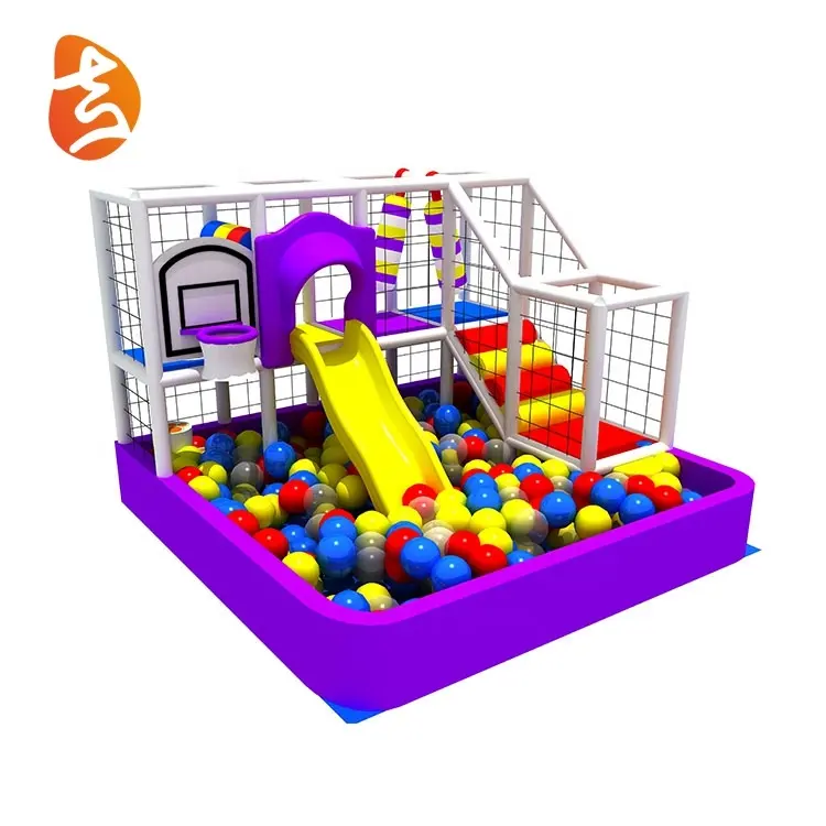 Small Funny Colorful Kids Games Childhood Dream Ball Pool with Slide Plastic Indoor Playground