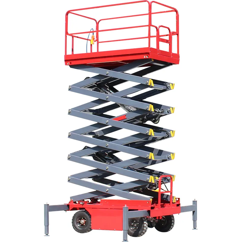 Mobile scissor lift traction aerial work maintenance vehicle 4-14 meters electro hydraulic lifting platform